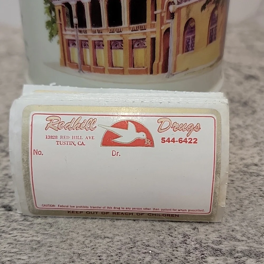 Vintage Rx prescription labels Unused pharmacy labels ephemera Redhill Drugs